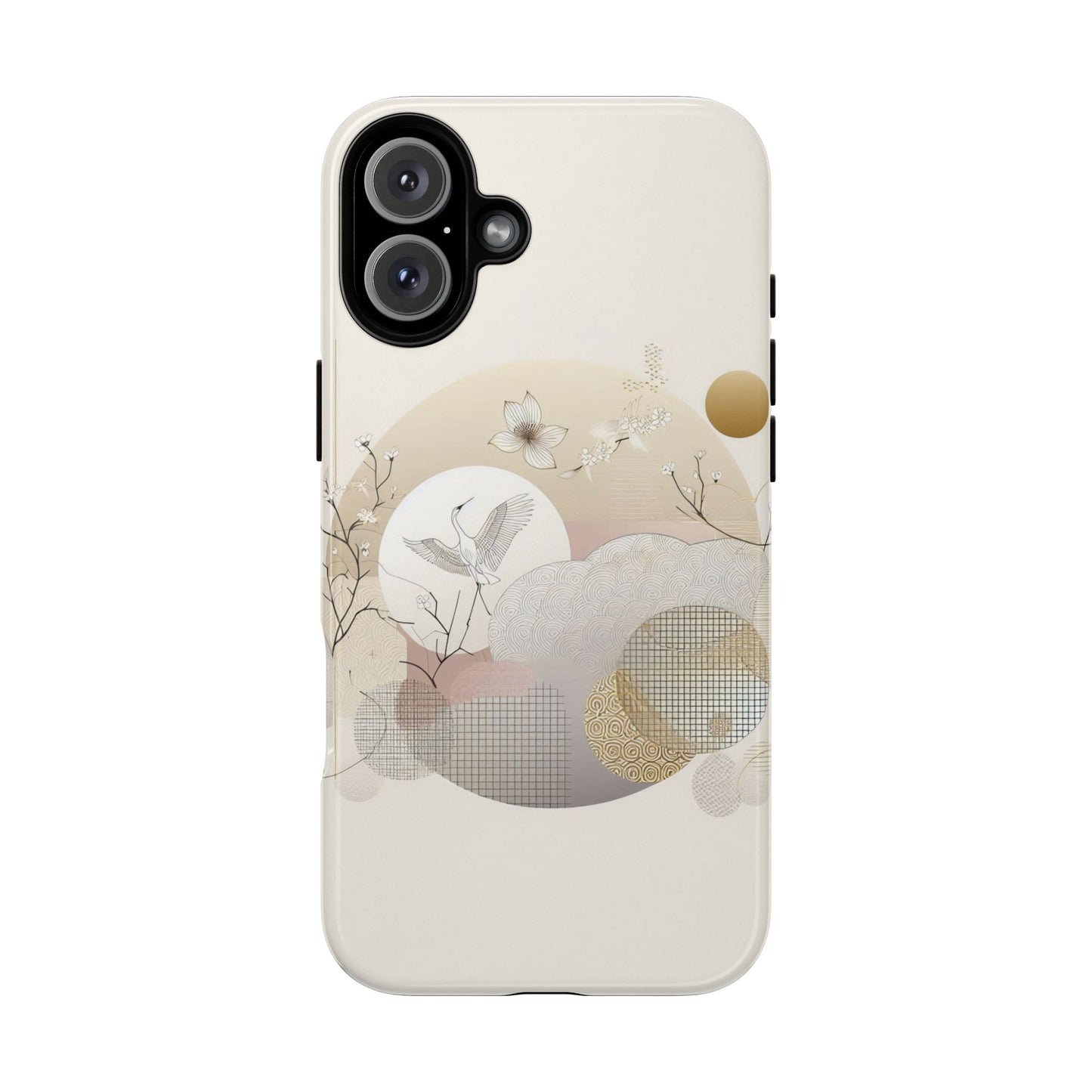 Phone Cases Korean Pattern Beige Aesthetic