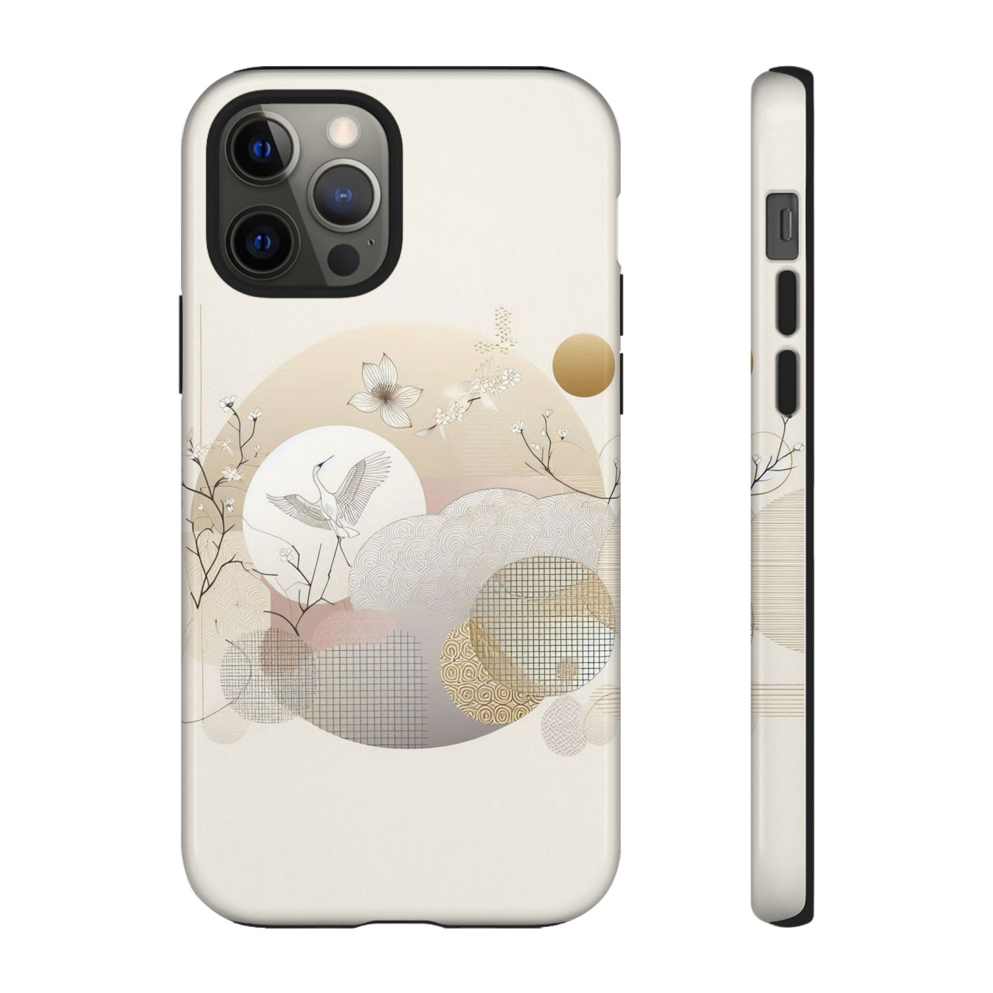 Phone Cases Korean Pattern Beige Aesthetic