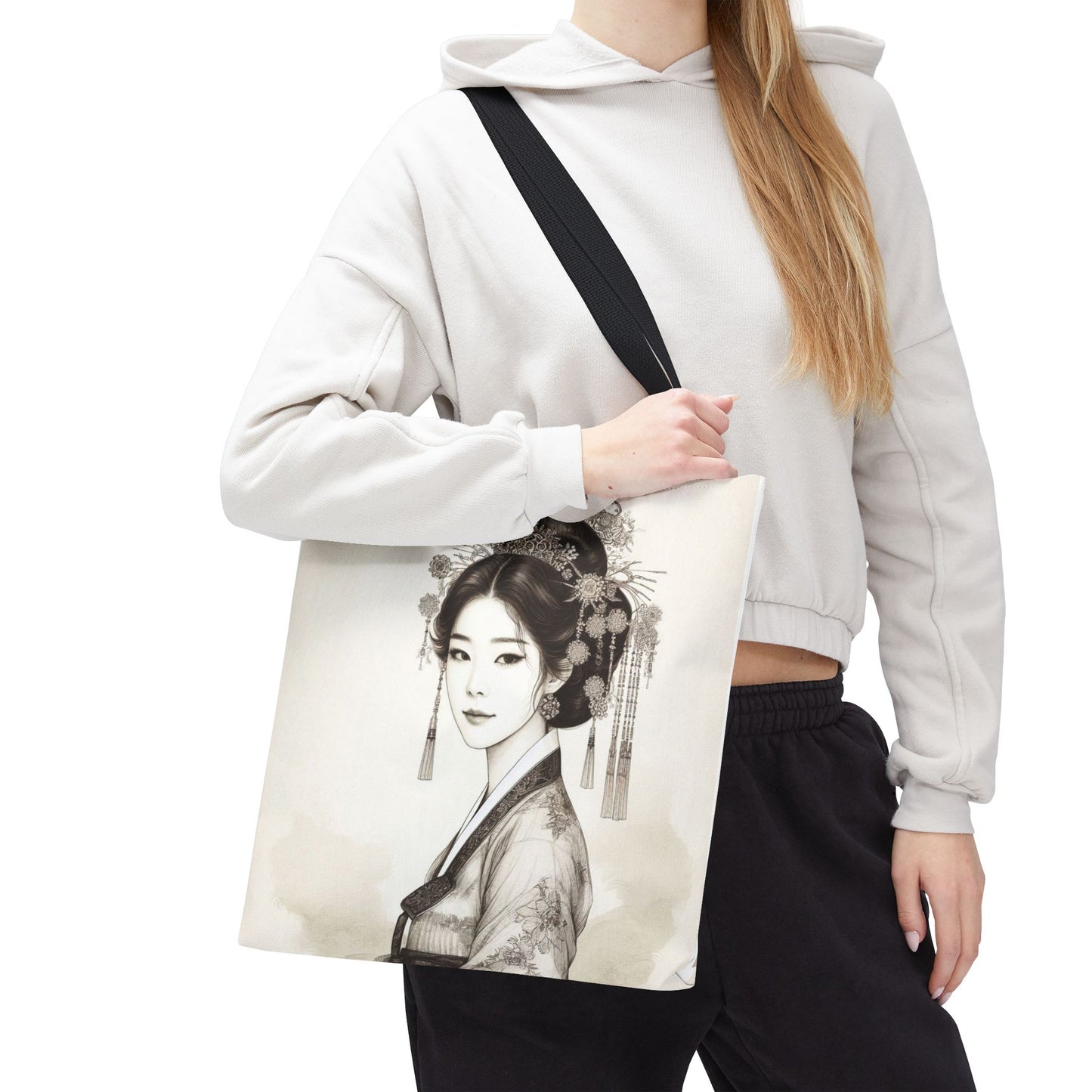 Korean Hanbok Hwang Jini Elegance AOP Tote Bag