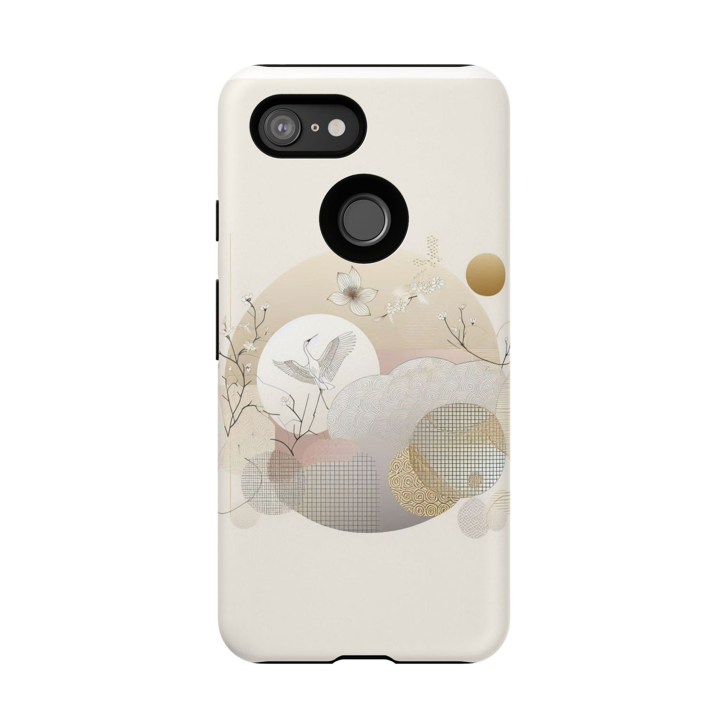 Phone Cases Korean Pattern Beige Aesthetic