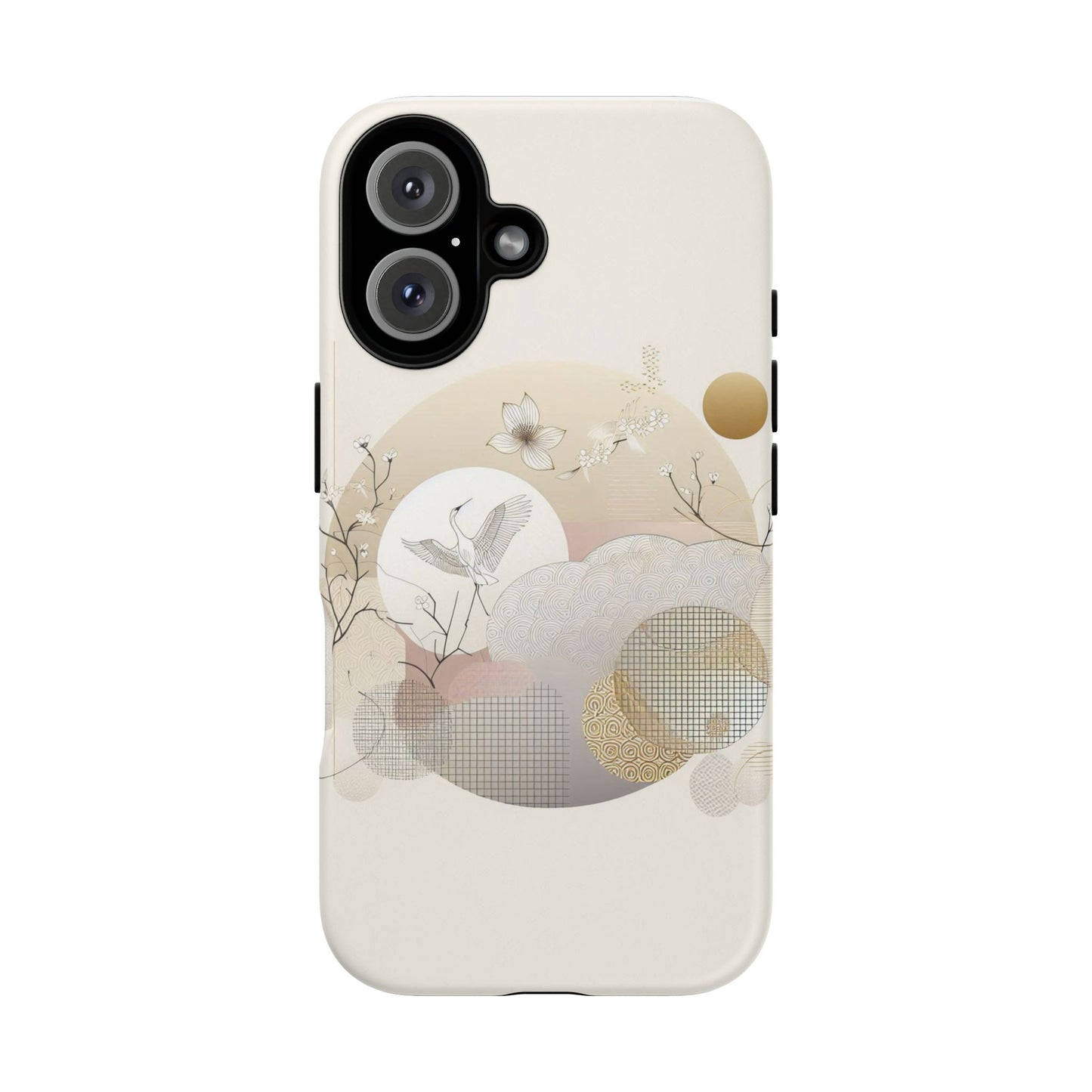 Phone Cases Korean Pattern Beige Aesthetic