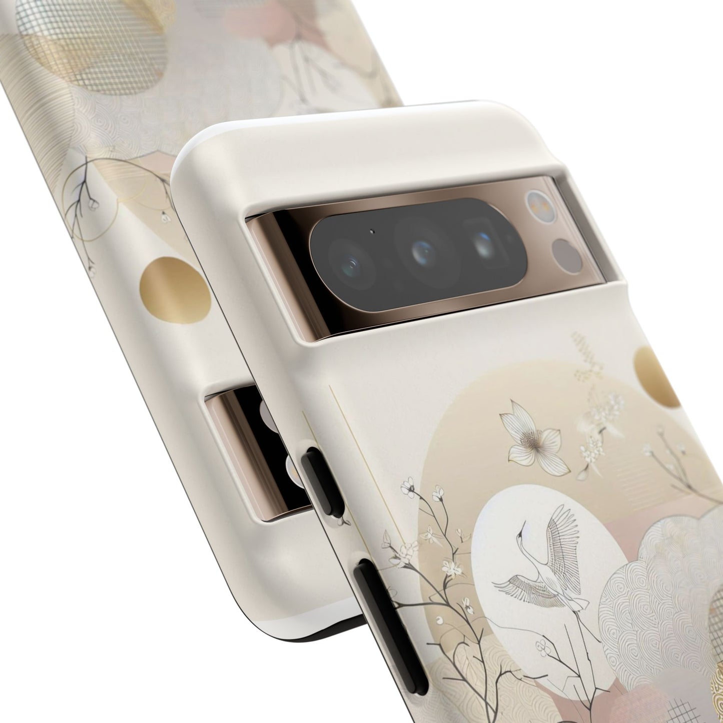 Phone Cases Korean Pattern Beige Aesthetic