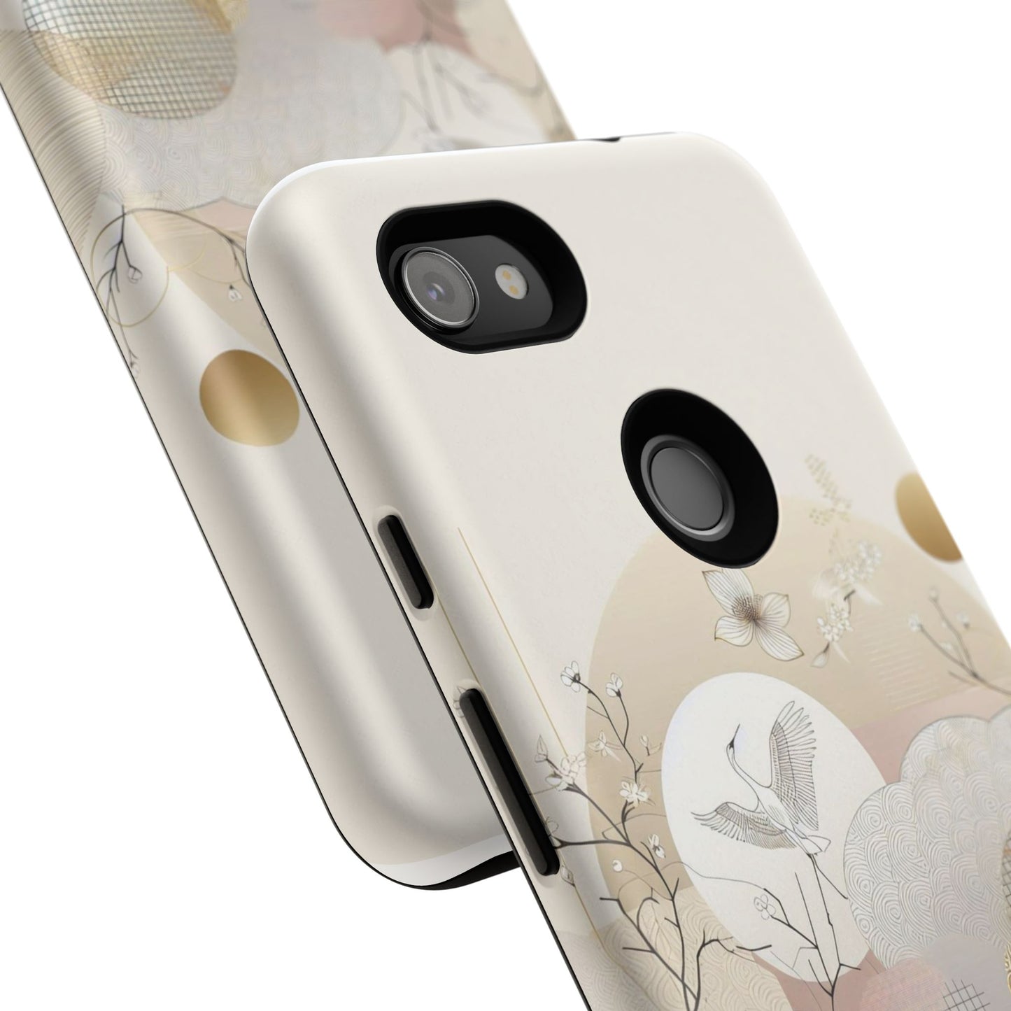 Phone Cases Korean Pattern Beige Aesthetic