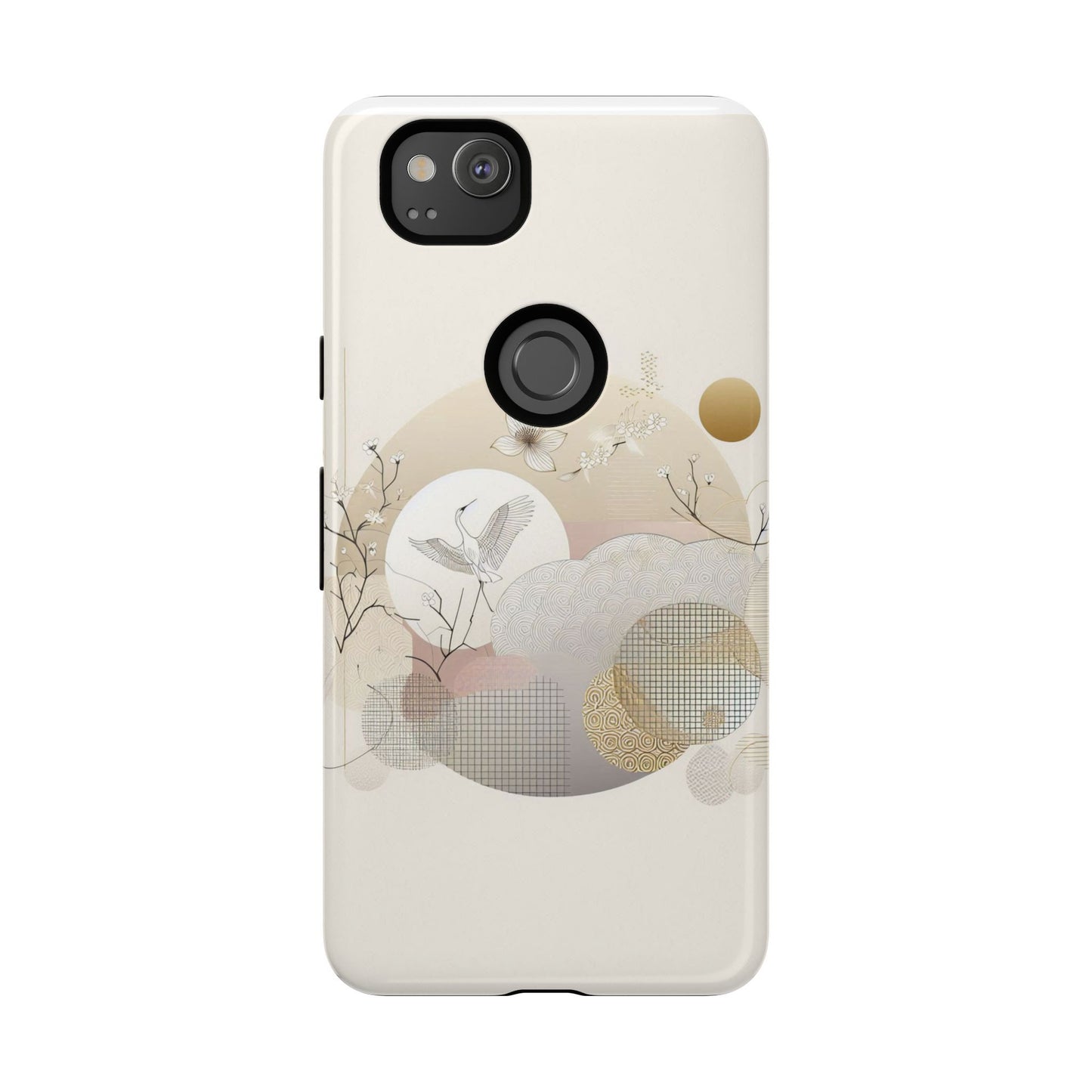 Phone Cases Korean Pattern Beige Aesthetic