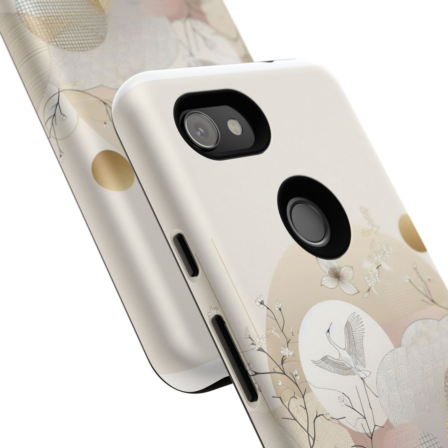 Phone Cases Korean Pattern Beige Aesthetic