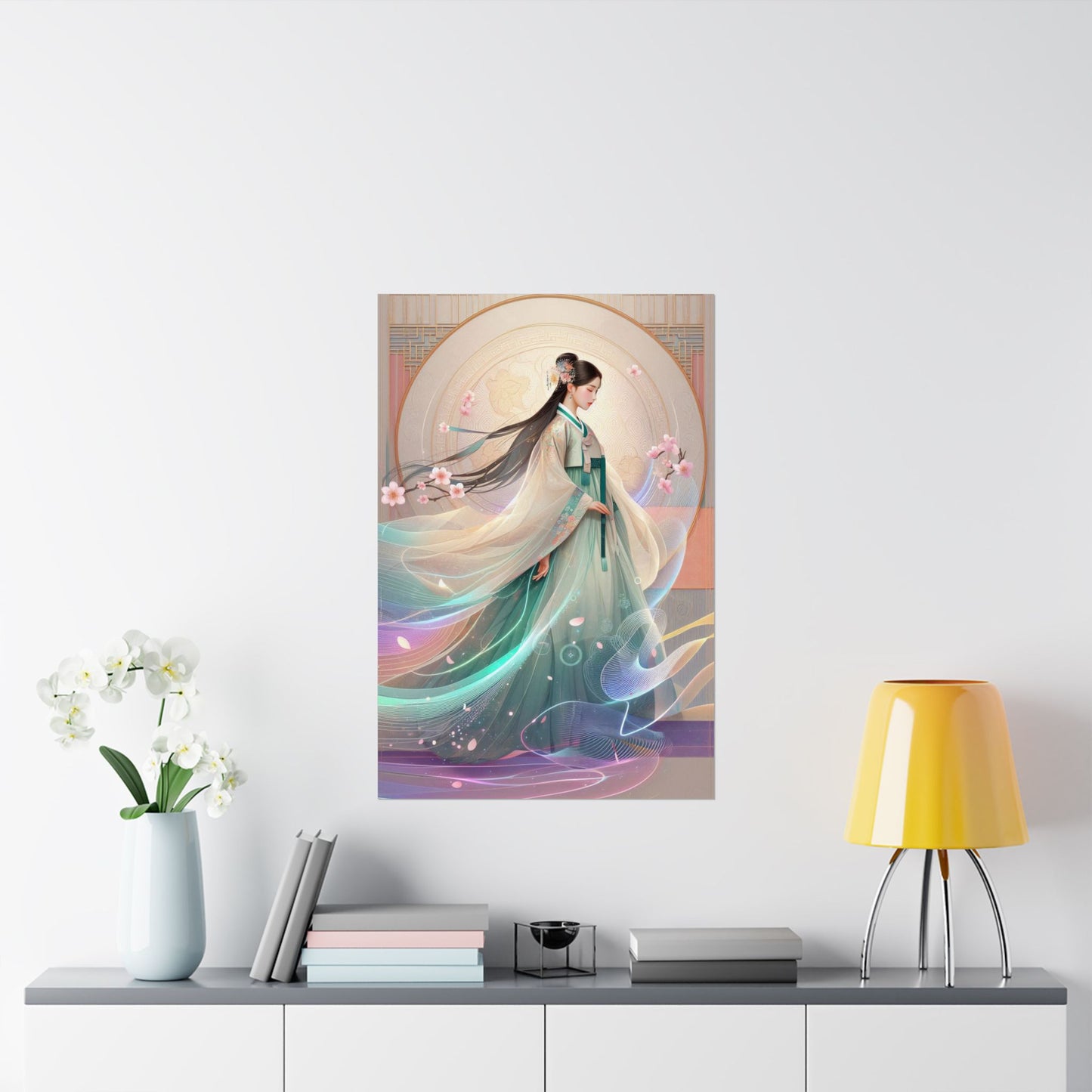 Ethereal Hanbok Goddess Poster