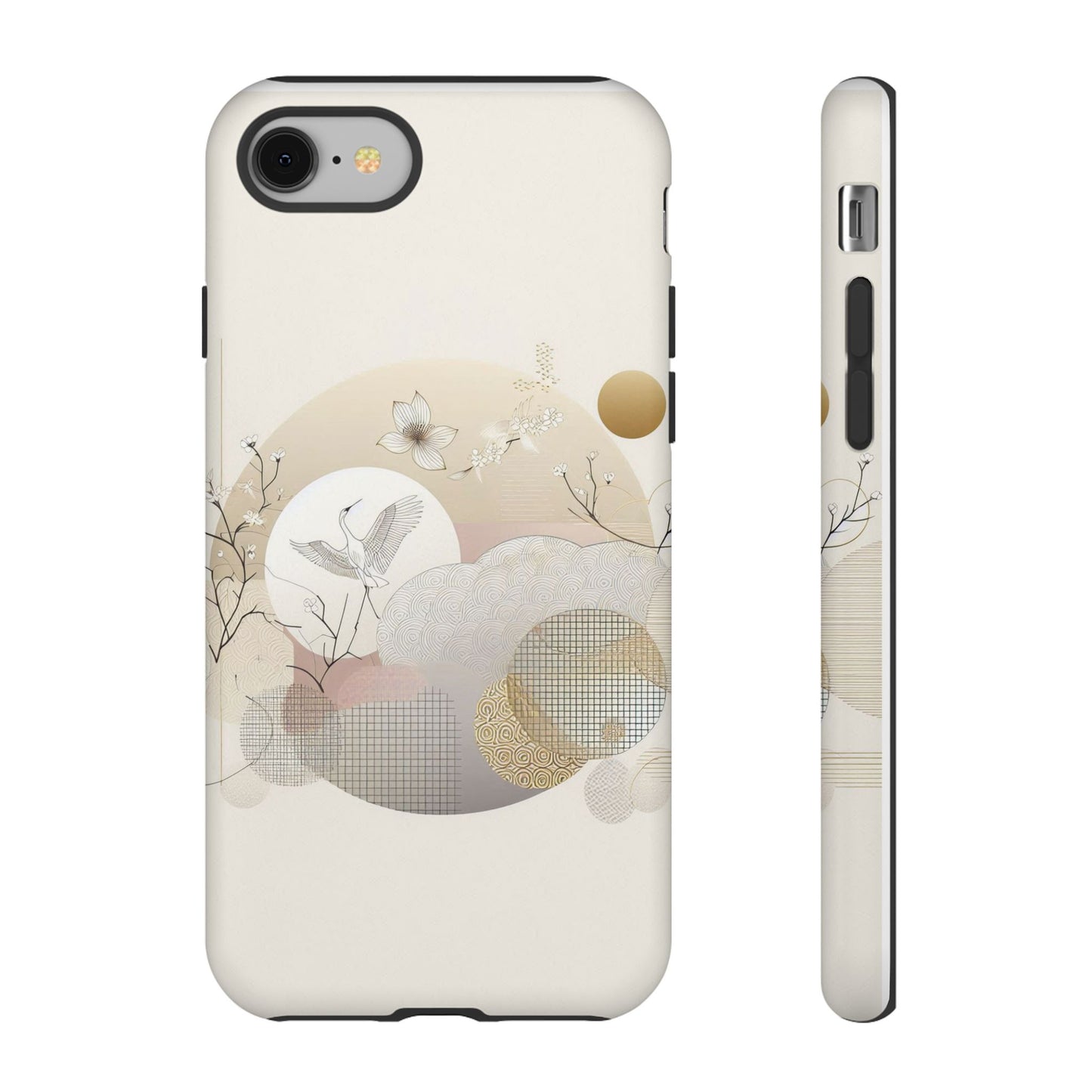 Phone Cases Korean Pattern Beige Aesthetic