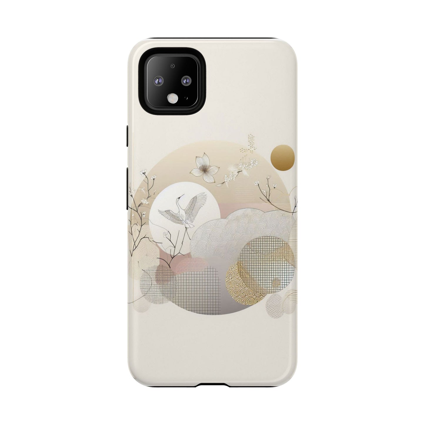 Phone Cases Korean Pattern Beige Aesthetic