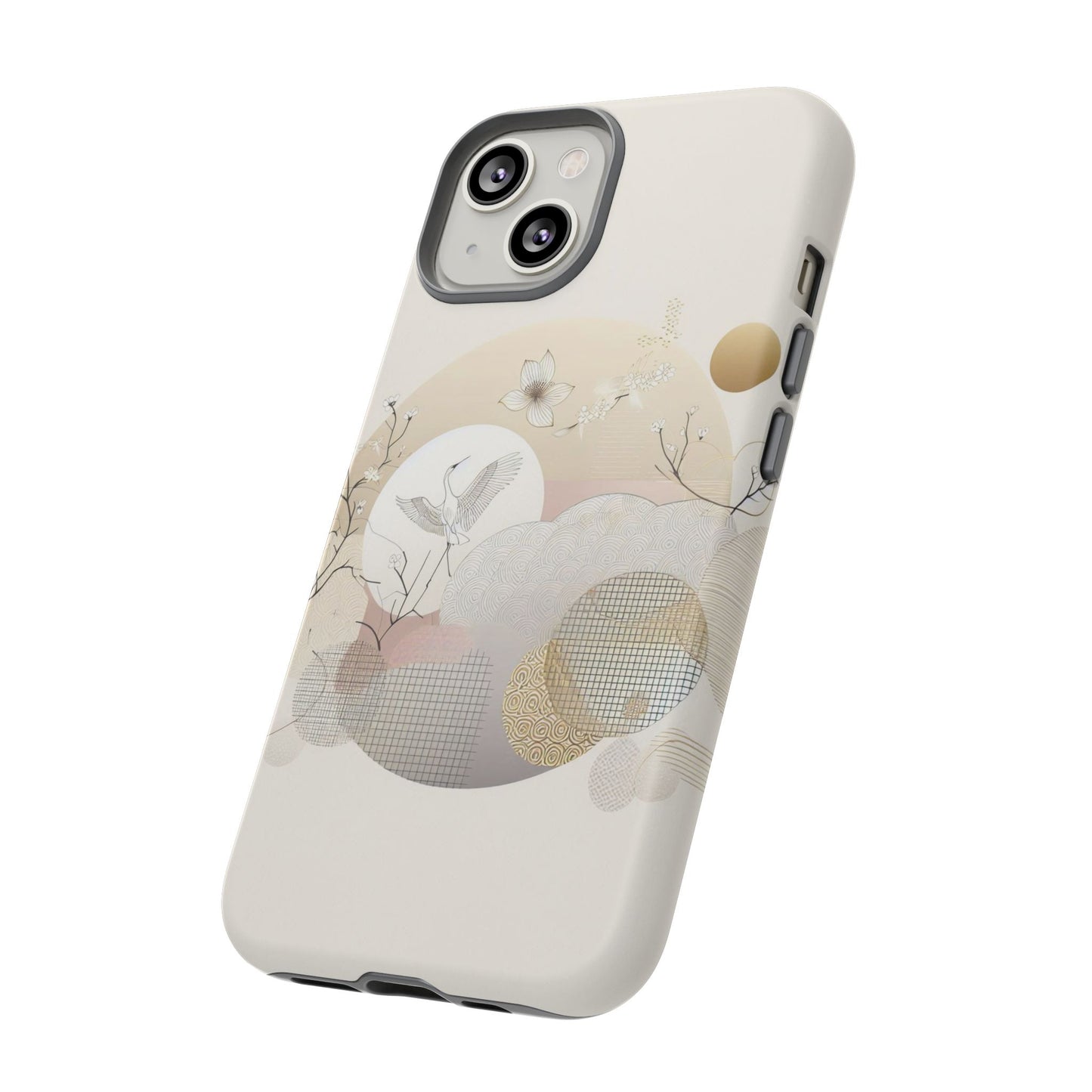 Phone Cases Korean Pattern Beige Aesthetic